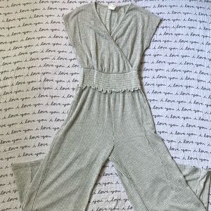 Caution to the Wind striped romper jumpsuit